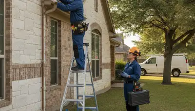 Dallas, TX plumber repairing residential plumbing for local repair service