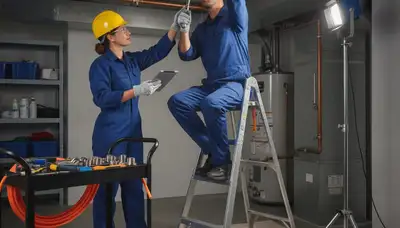Dallas, TX plumber repairing a home pipe with tools for fast plumbing service