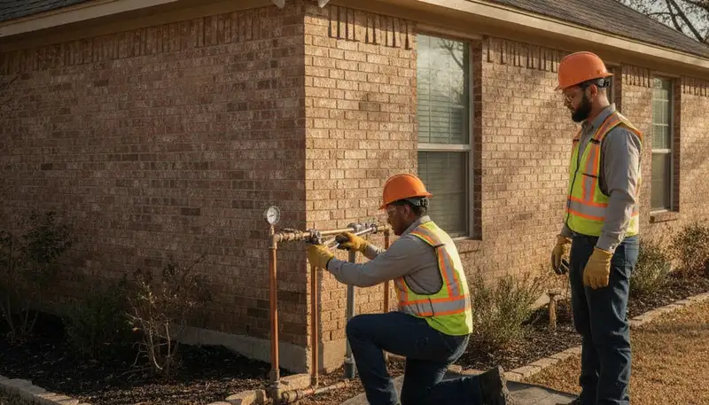 Dallas TX plumber repairing a sink for residential plumbing service