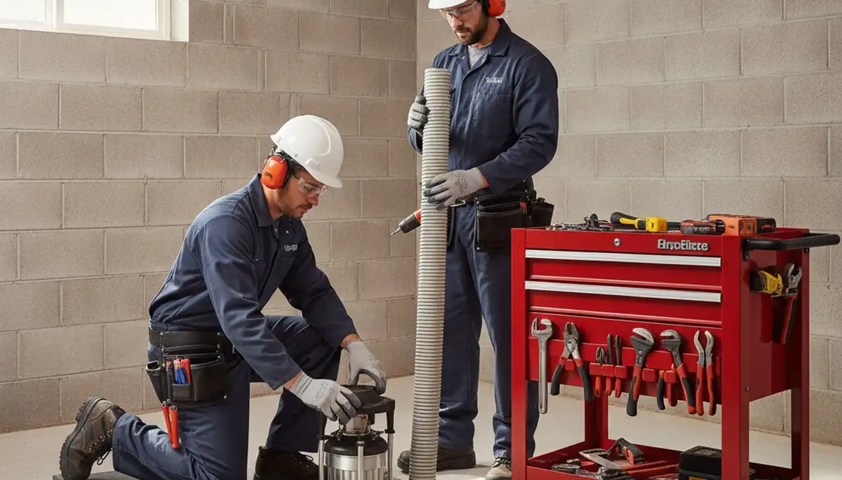 Dallas, TX plumber installs sump pump to protect home from water intrusion